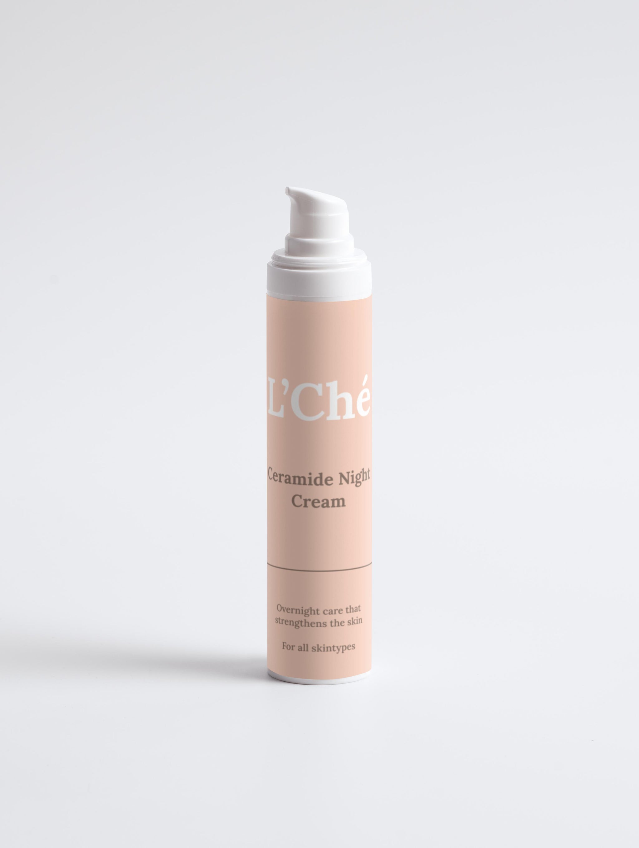 L’Ché Ceramide Hydrating Night Cream - voorkant van de verpakking, 50ml, met ceramiden